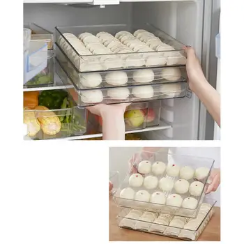 Køleskab storage box kan stables plast opbevaring box rektangulær nudler, grøntsager frugt køkken opbevaringsboks