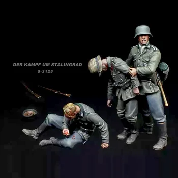 1/35 Harpiks Soldat Såret Figur Kits Model Farveløs og selv-samlet (3 piece) S-3125