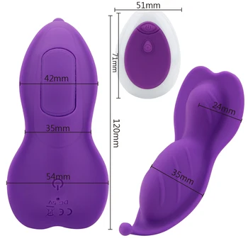 VATINE Bærbare Fjernbetjening 10 Frekvens Usynlige Vibrerende Æg Bærbare Butterfly Vibrator Klitoris Stimulator