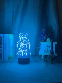 Kagome Higurashi Figur Piger Led Nat Lys for Kollegiets Indretning, Lys Cool Fødselsdagsgave for Barnet Børn Nightlight 3d-Lampe Inuyasha