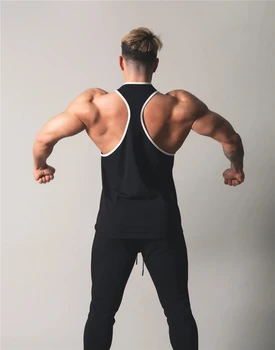 2020 Ny Herre Bodybuilding Bomuld Tank Top Fitnesscentre Trænings-Og Ærmeløs Skjorte Mandlige Tøj Mode Singlet Vest Undertrøje 3 Farve