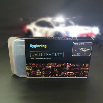 Kyglaring LED Lys Kit (kun lys i prisen) for lego 42096 og 20097 24 timers Race Bil ( bilen er ikke inkluderet)
