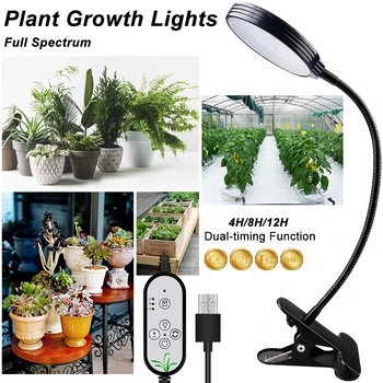 LED vækst Lys Groeilampen LED Full Spectrum Rød Blå 5V USB Vokse Lys Fleksibel Slange Til Planter Frøplanter Blomstring Growlight