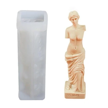 DIY-Kunst, Krop Stearinlys Crystal Epoxy Harpiks Skimmel Duft Menneskelige Formede Venus, Gudinden Voks, Gips Silicone Mould