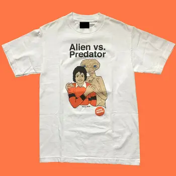 VINTAGE SJÆLDNE Alien vs Predator Michael Jackson Skate Mental STØRRELSE S-3XL GENOPTRYK T-Shirt Sommer Nyhed Tegneserie T-Shirt