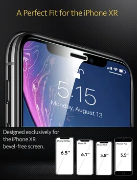ESR Screen Protector til iPhone X XS XS-XR Antal 5X Stærkere Hærdet Glas Beskytter gratis Applikator til iPhone XS XS-XR Max 2018