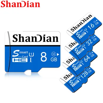 SHANDIAN Oprindelige Smart SD Class10 op til 95MB/S Smartsd 128 GB/64 GB/32 GB/16 gb class 10 op til 80 mb/S for Telefoner, Kameraer