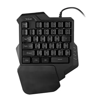G30 1,6 m Kabel Gaming Tastatur med LED-Baggrundsbelysning 35 Nøgler Én-hånds-folietastatur for LOL/PUBG/CF