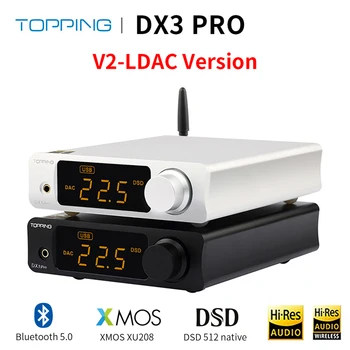 TOPPING DX3 Pro LDAC Bluetooth-5.0 USB DAC-Hovedtelefon output-HIFI-Lyd Dekoder XMOS XU208 AK4493 OPA1612 DSD512 Optisk DAC