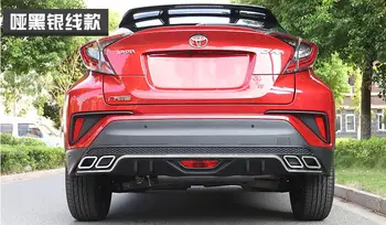 For Toyota CHR Body kit spoiler 2018-2020 For CH-R HC ABS Bageste læbe hækspoiler forreste Kofanger Diffuser Kofangere Protector