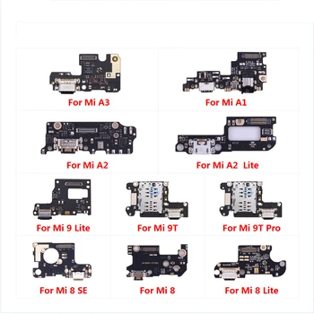 For XiaoMi Mi 9T Pro 9 8 SE A3 A1 A2 Lite Power Charger Dock, USB-Opladning Port-Stikket Bord Mikrofon Mic Flex Kabel