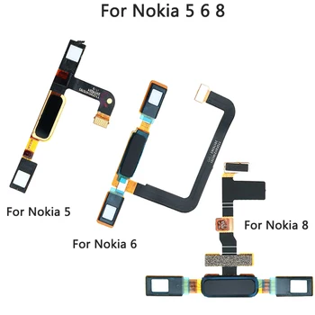 For Nokia-5 Hjem-Knappen Fingerprint Sensor Flex Kablet Til Nokia 5 6 8 Forside Tilbage-Tasten Touch-ID Reservedele