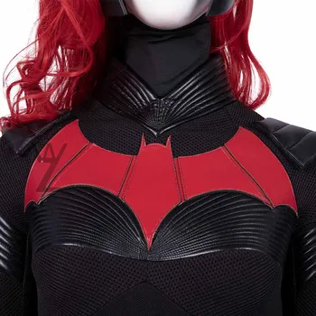 2019 Halloween Hot Batwoman Cosplay Kostume Batlady Sexet Jumpsuits med Maske Paryk Kappe, Støvler Tilbehør