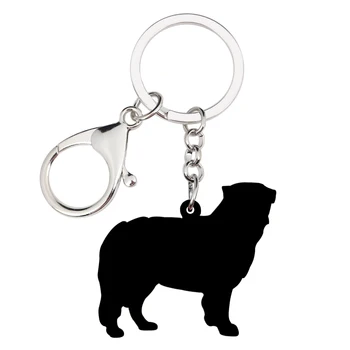 Bonsny Akryl Australian Shepherd Dog Nøglering Nøgleringe Ringe, Mode, Dyr, Smykker Til Kvinder, Piger Teens Taske Vedhæng, Charms