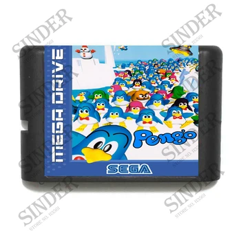 Pengo 16 bit MD Game Card Til Sega Mega Drive Til Genesis