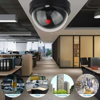 KIMPOK Falske Dummy Kamera Kuppel til Indendørs Udendørs Simulering Kameraer Hjem Sikkerhed Overvågning Simuleret Led-Skærm