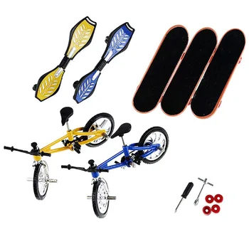 7PCS/Sæt Mini Fingerboard finger skateboard og bmx cykel legetøj til børn skate-boards scooter sjov Nyhed cykel gave