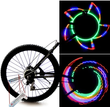 30Patterned cykelhjul Lys LED Cykel Flash Talte Lampe Nat Riding Sikkerhed i Cykling Tilbehør Dobbelt Side Skærm