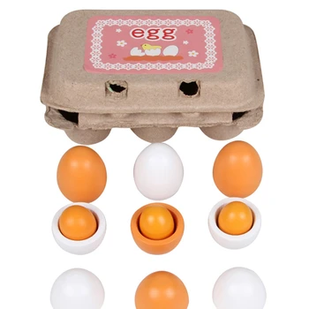 Børn Køkken legetøj i Træ Dejlige Æg Toy Box Mad Foregive Spille Husets Køkken Mad, Legetøj til Børn, Baby Pige