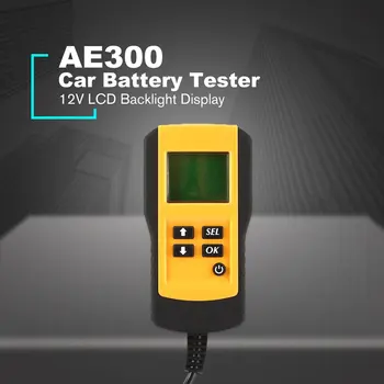 På Lager AE300 12V LCD Digital Bilens Batteri Automatisk System Analyzer Motorkøretøj Batteri Spænding ohm Tester Diagnostisk Værktøj