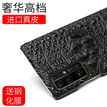 Nye 3D-Krokodille Mønster i Ægte Læder Stående Tilfælde Til Huawei Honor 30 20 Pro Tilfældet For Huawei Honor 30'erne Telefon Dække Coque