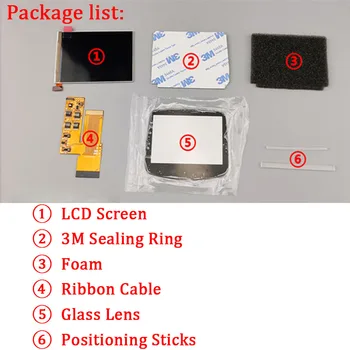 Ribbon cable & Glas Skærm linse Udskiftning til GBA IPS V2 LCD-Skærmen Kits fuld skærm tilbehør til GameBoy Advance Konsollen