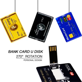 Super Slank Pen Drive 32GB Bank Kreditkort Pendrive 16GB 4GB 8GB Cle USB-Flash-Drev 128 GB 64GB Memory Stick Flash USB 2.0 gave