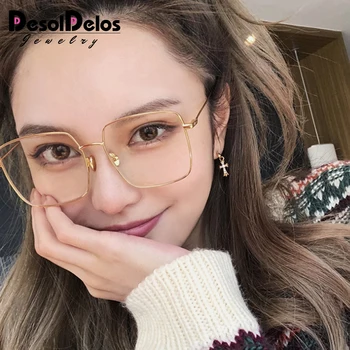 Koreansk Mode-Pladsen Klare Glas Kvinder 2019 Nye Overdimensionerede Briller Brillestel Gennemsigtig Oculos Briller Falske Briller