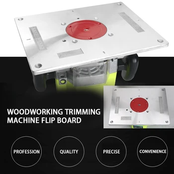 Elektrisk træ fræsning trimning machine Klip-Plade guide tabel Aluminium Tabel Indsæt Plade Til Træbearbejdning Arbejde Bænk