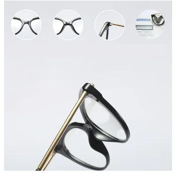 Peekaboo retro cat eye briller rammer for kvinder 2019 gennemsigtig optiske briller ramme TR90 halvdelen metal sort leopard