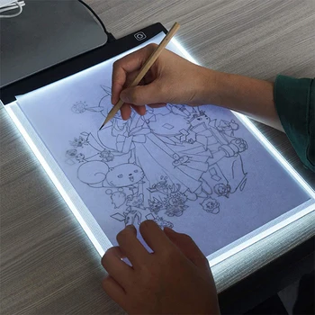 Elice, Tynde A4 LED Lys Pad Kunstner lyskasse Tabel Grafik Tegning lys Pad Diamant Maleri, Broderi Værktøjer