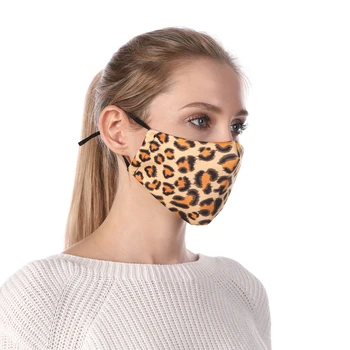 Zohra Leopard Udskrivning af Genanvendelige Beskyttende PM2.5 Filter Munden Maske Anti Støv Maske Vindtæt Justerbar Ansigtsmasker