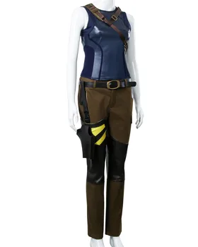 Lara Croft Kostume Skyggen af Tomb Raider Film Cosplay Lara Croft Dark Blue&Army Grøn Dragt Kvinder Halloween Jul Brug