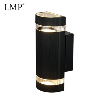 LMP Op Ned LED Haven Udendørs Aluminium Glas Belysning IP65 Vandtæt Moderne Veranda Lys Udskiftelig Pære væglampe