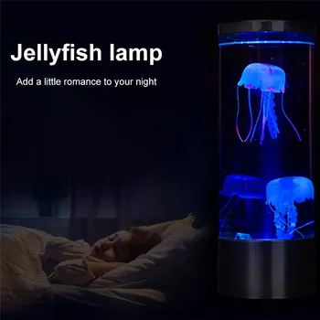 LED Fantasi Jellyfish Lampen Sengen Nat Lys Farve Skiftende Vandmænd Tank Akvarium Led-Lampe Afslappende Stemning Lys Lava Lamper