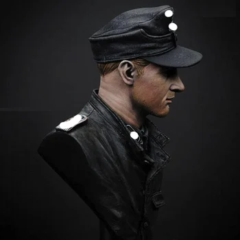 1/9 World War II officer, Indeholder 2 hoveder, Harpiks Model Bust GK, Krig, tema, Usamlet og umalet kit