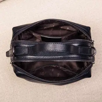 Ægte Læder Crossbody Tasker til Kvinder Luksus Håndtaske Mode Britiske Boston Tote Taske Dame Skulder Taske Shopping Taske Kvindelige