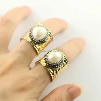 Fashion ~ 6stk Rhinestone Krystal Ringe , Perle Ring Smykker at Finde