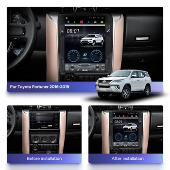 Car Radio Mms Navigatio Video-Afspiller Til Toyota Fortuner 2016-2019 Tesla stil Lodret Skærm Stereo Android 9.1