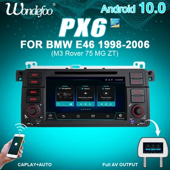PX6 1 din Android 10 bilradioen Til BMW E46 M3 318/320/325/330/335 Land Rover 75 auto radio båndoptager 1din bil stereo lyd