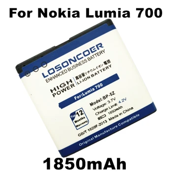 LOSONCOER 1850mAh BP-5Z Batteri Til Nokia Lumia 700 Zeta N700 Lumia700 Lithium-Polymer-Batteri+ Tracking Nummer
