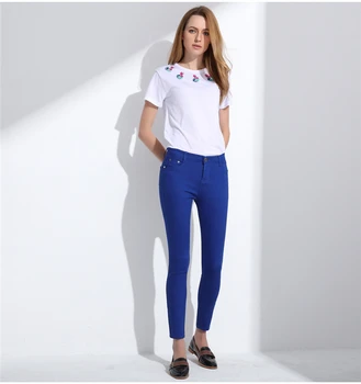 Sommer Slank Blyant Bukser, Vintage skinny jeans med Høj Talje Jeans Nye Kvinder bukser fuld længde Bukser Kvindelige tynde denim Bukser 25-31