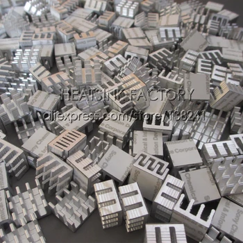 100Pcs/Masse 14x14x8 mm Aluminium Radiator køleplade Ekstrudering Køligere Med Termisk Tape Til LM2596 LM2577 LM2576