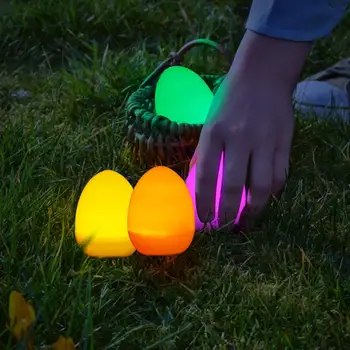 12PCS LED Påske Simulering Æg batteridrevne Påske Dekoration Multicolor LED-Belysning Æg Til boligindretning Børn Gave