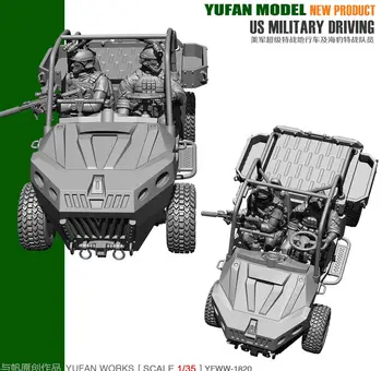 Yufan Model 1/35 Model Kit Os Terrængående Køretøj Og Chauffør YFWW35-1820