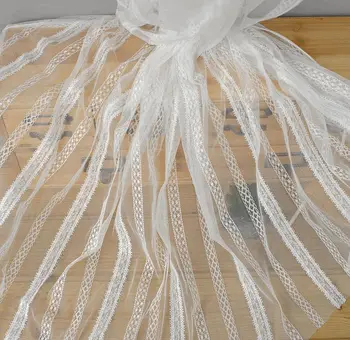 2 meter/masse mesh Broderier og kniplinger, tekstiler Kjole nederdel syning blonde stof Bryllup baggrund Hjem Dekoration klud 1,5 M bred