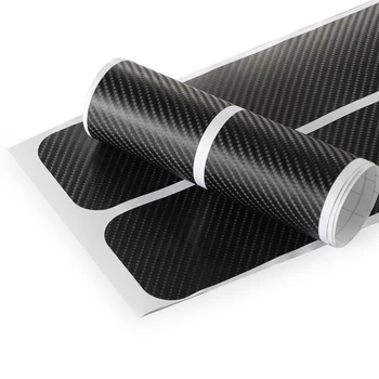 4stk Døren Carbon Fiber Bil Scuff Plate Decal sticker Vinyl klistermærke til mitsubishi pajero lancer EX asx