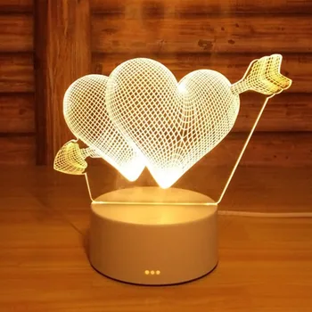 Jeg ELSKER DIG Søde Kæreste Hjerte Ballon 3D LED USB Lampe Romantisk Dekorative Farverige Nat Lys, Kæreste Gave til Mors Dag