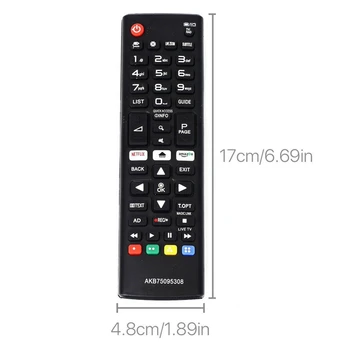 AKB75095308 Smart TV-Fjernbetjening, engelsk Erstatning for LG HD-Smart TV Ny