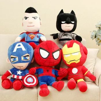 Disney 27cm Marvel Avengers Bløde Fyld Helten Captain America, Iron Man Spiderman Plys Legetøj Film Dukker Julegaver til Børn
